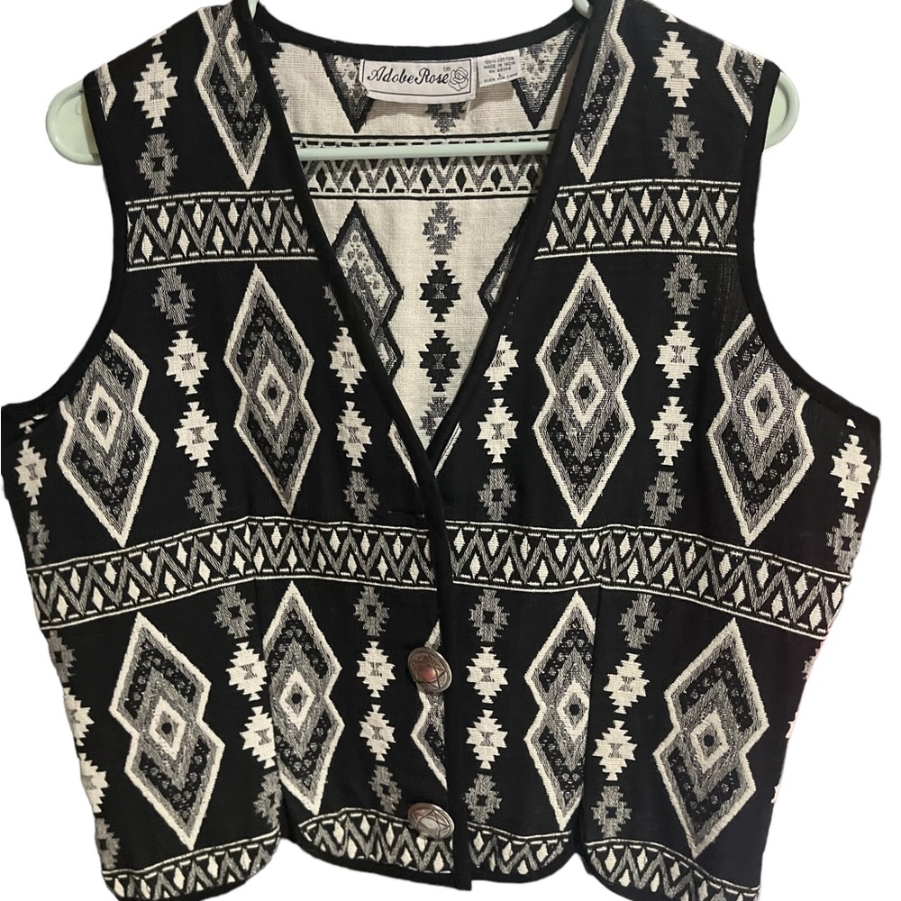 Vintage Adobe Rose western style vest.